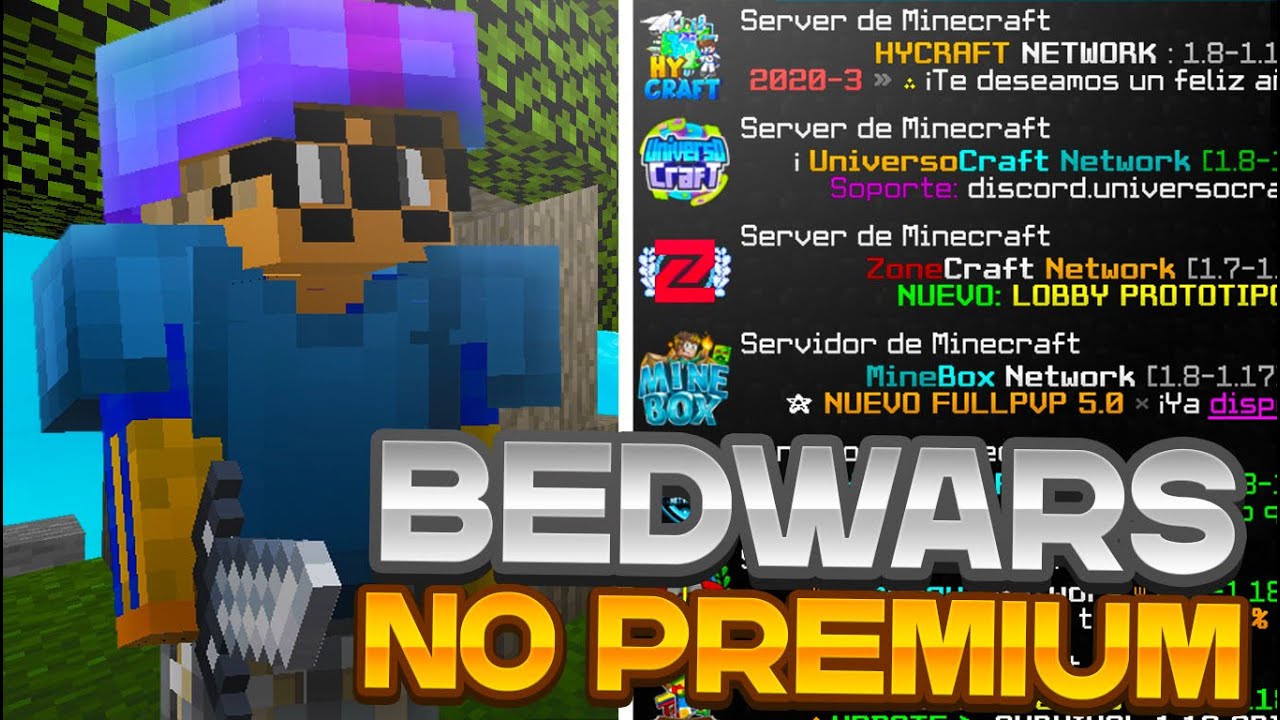 ESTOS son LOS MEJORES SERVIDORES de BEDWARS NO PREMIUM 1.8/ 1.18.X (SIN LAG) | larot29