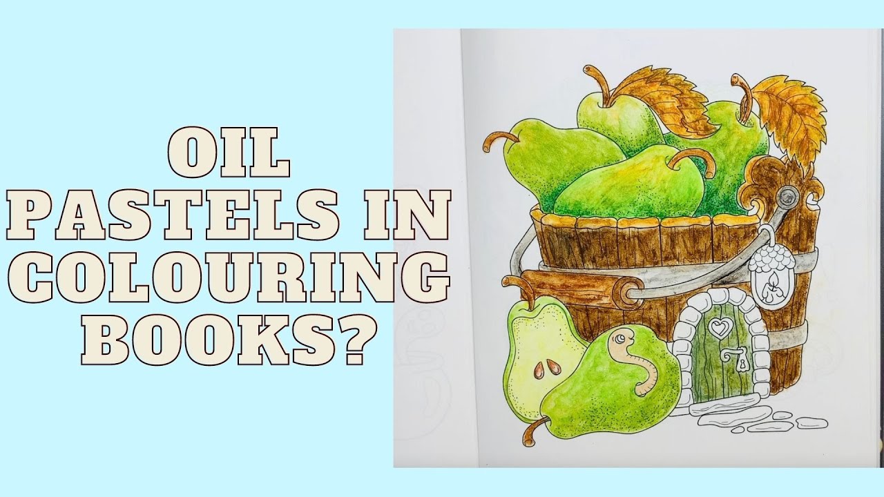 How to use oil pastels in colouring books.