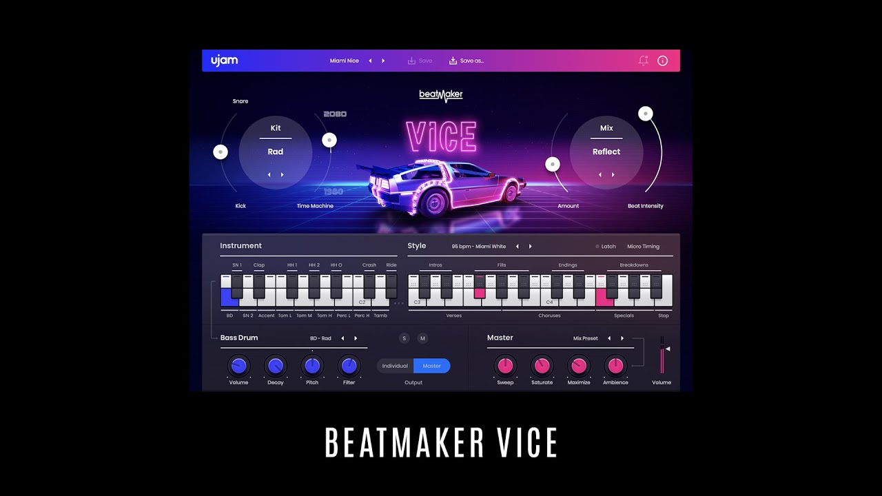 Beatmaker VICE • UJAM • 15 Selected Factory Presets • Synthwave VST • Drumkits Demo • No Talking