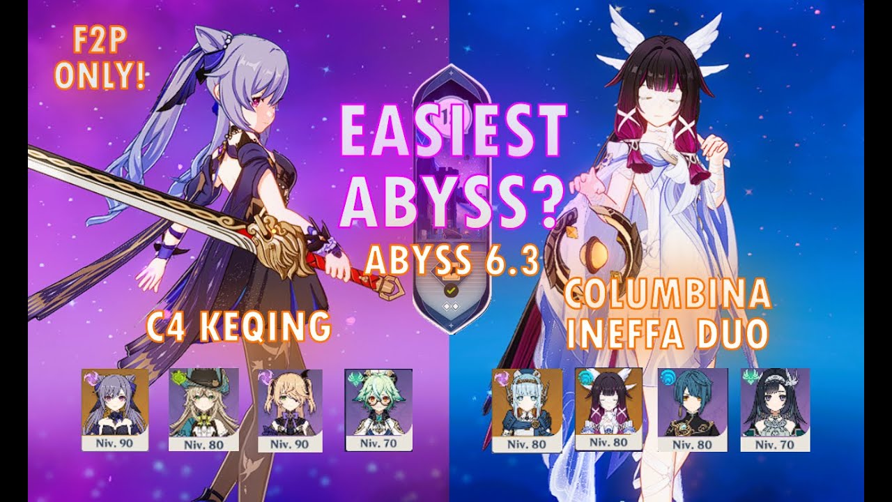 ✅Keqing C4 Agravatte F2P *ONLY* & Columbina-Ineffa Duo | Spiral Abyss 6.3 *EASIEST ABYSS EVER?* 🤯