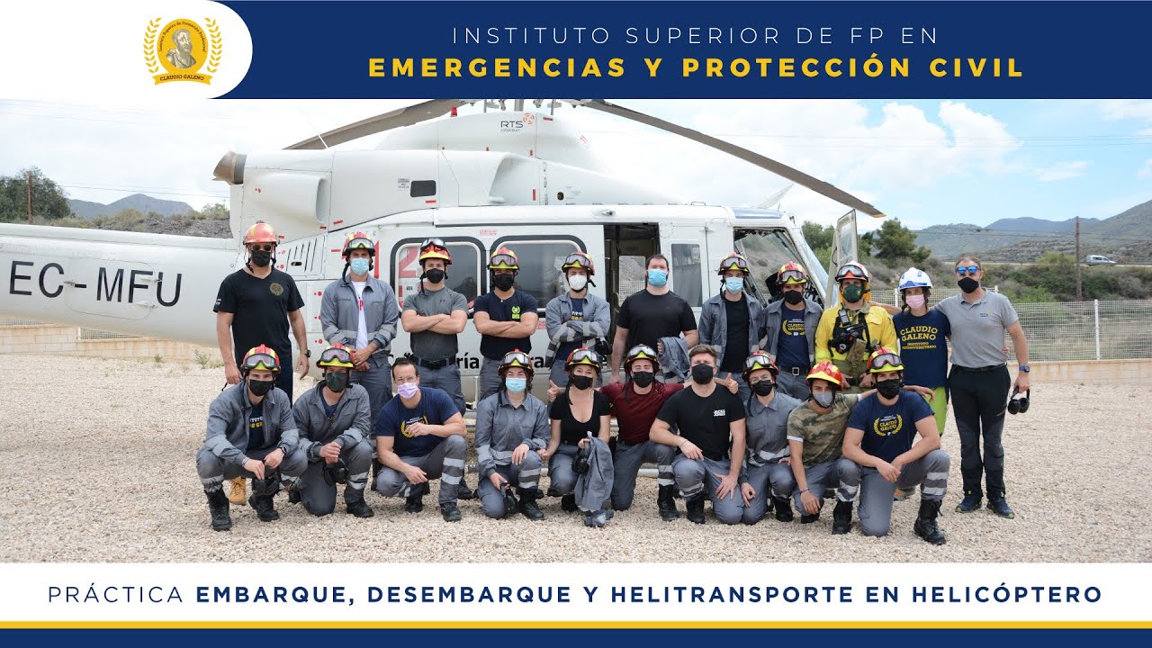 Embarque, desembarque y helitransporte en helicóptero | Emergencias y Protección Civil