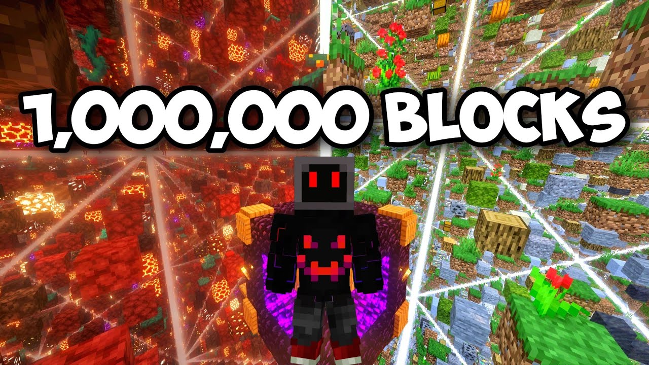 One Block ထက်ပိုများတဲ့ 1,000,000 Blocks!!![Sky Grid]