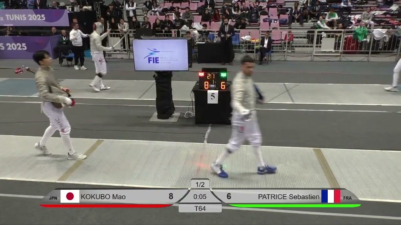 Tunis Grand Prix 2025 SMS - L64 - Kokubo Mao JPN v Sebastien Patrice FRA