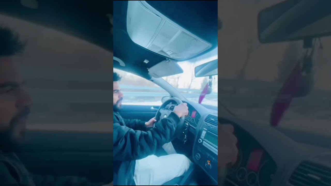Driving a car on a snowy road in Romania 💝💝 #snowyroads #romania #snowdriving #shorts