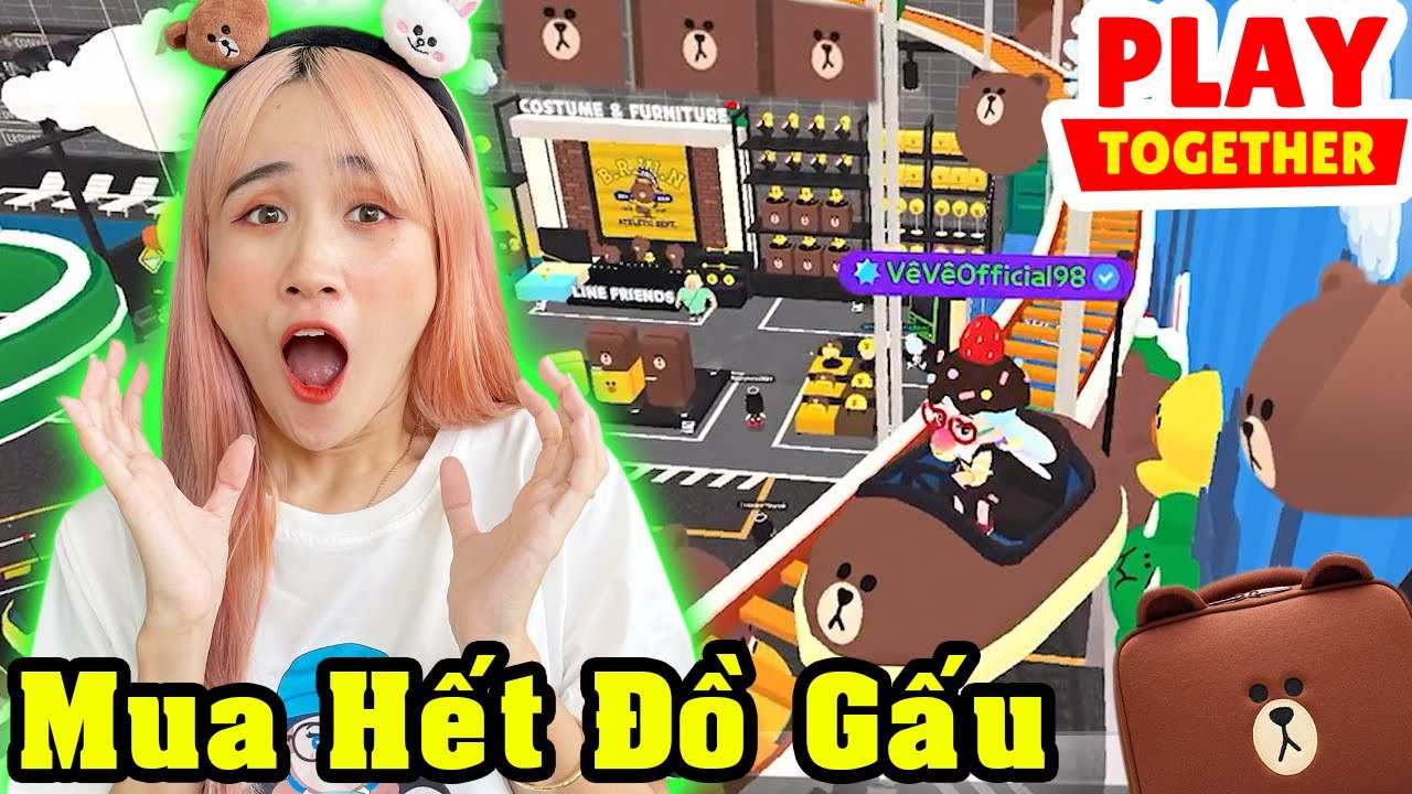 Mua Hết Tất Cả Đồ Gấu Brown Trong Play Together - Vê Vê Official
