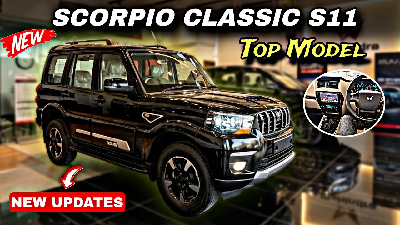 2026 Mahindra Scorpio Classic S11 Black New Updates &hearts;️ Scorpio Classic Top Model Detailed Review 