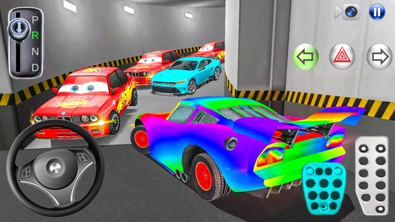 New McQueen Rainbow car Stuck in Parking Garage - 3D Driving Class - Car Game 3D Driving Class 2026