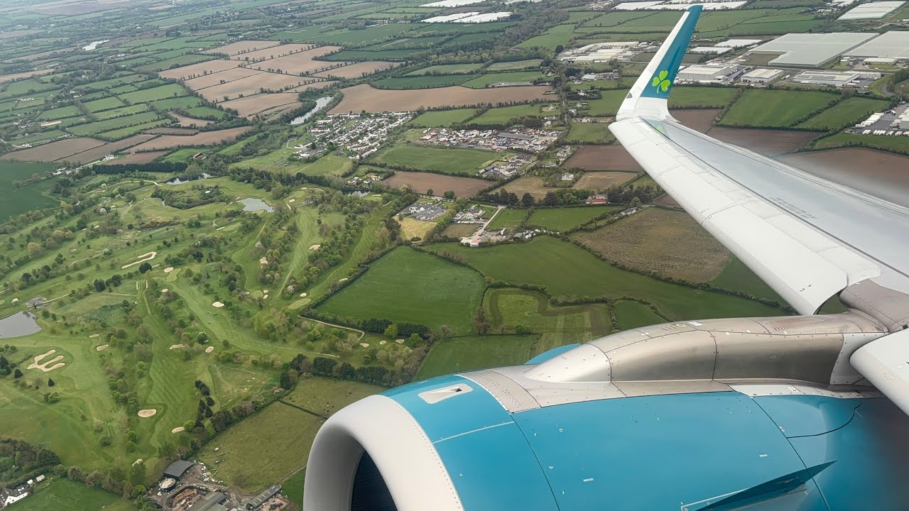 Aer Lingus Airbus A321 NEO takeoff from Dublin Airport