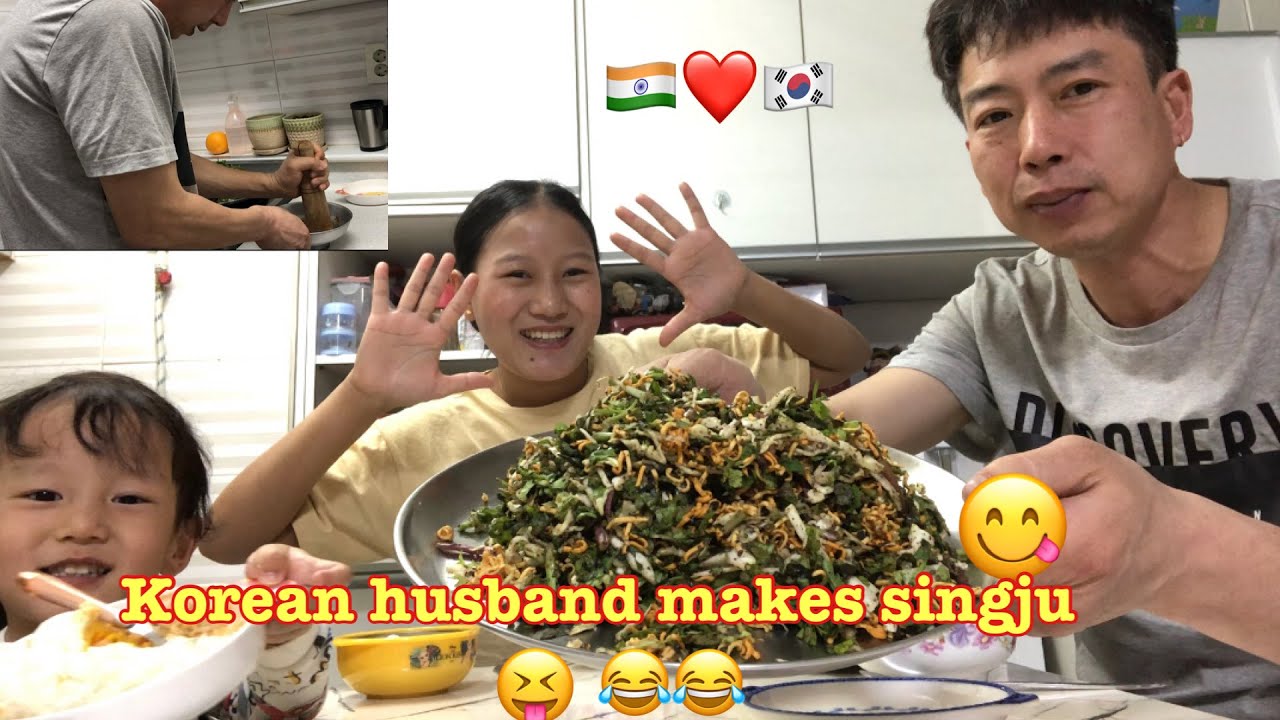 Teaching how to make Singju to my Korean husband😂