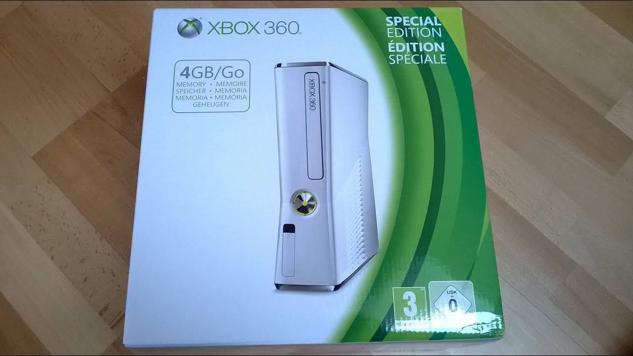 Microsoft Xbox 360 Slim 4GB new (White/Weiß) *Special Edition* Unboxing!