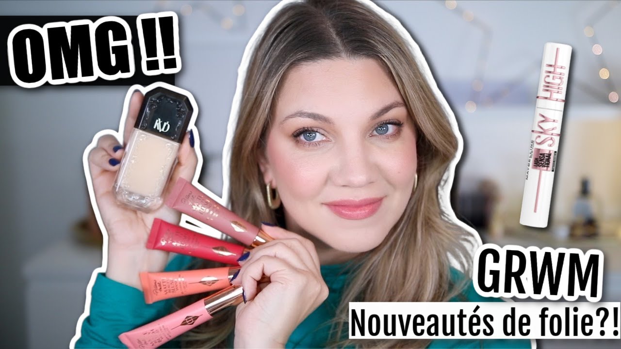 GRWM : OMG, JE TESTE DES NOUVEAUTÉS MAKEUP DE FOLIE  🔥! Revue Good Apple serum foundation KVD Beauty