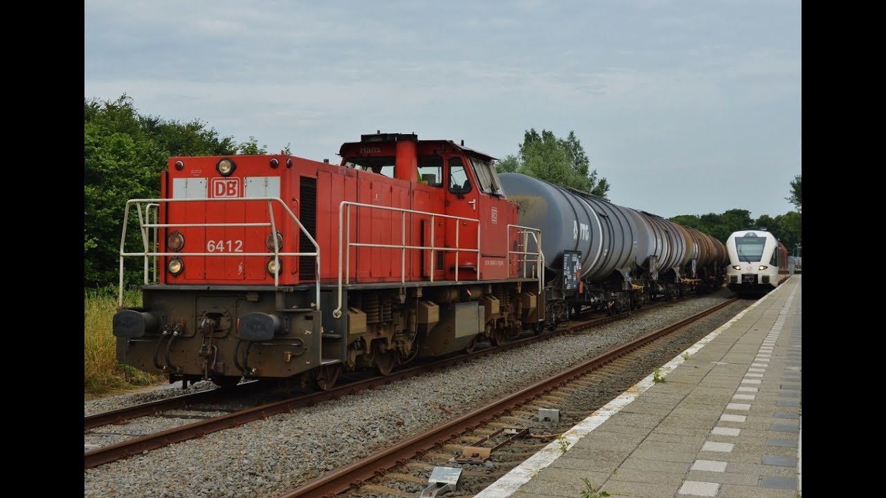 Vertrek DB 6412 met Keteltrein van Station Roodeschool