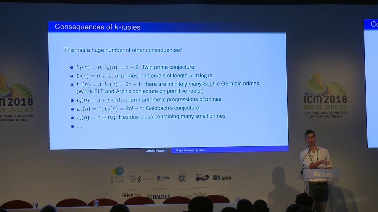 Промежутки между простыми числами – Джеймс Мейнард – ICM2018