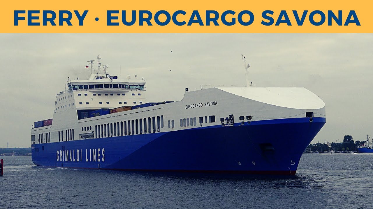 Arrival of ferry EUROCARGO SAVONA, Rostock (Finnlines)