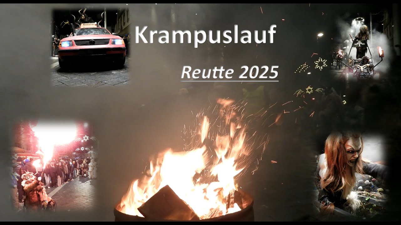 Krampus Reutte 2025 | Kompletter Lauf durch Reutte | 4K | Perchten, Hexen, Engel, Teufel