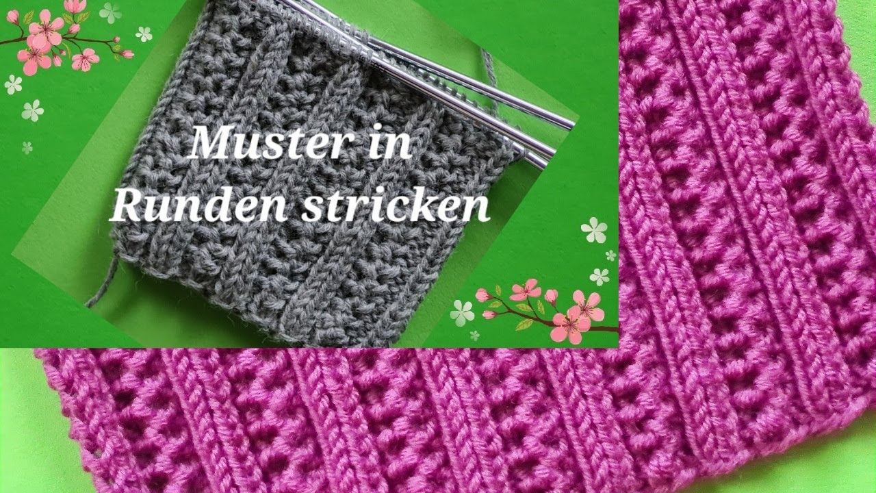 Strickmuster in Runden, Sockenmuster