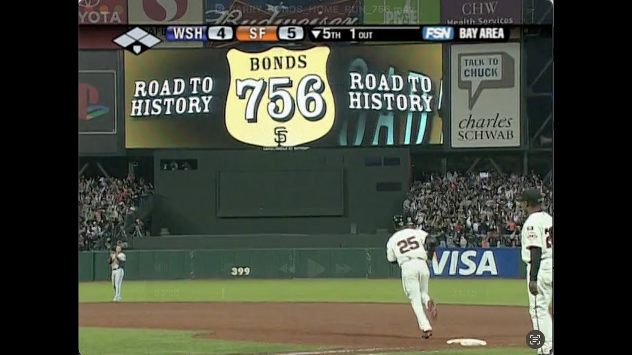 BARRY BONDS HOME RUN 756