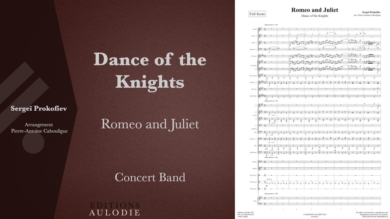 Romeo and Juliet : Dance of the Knights - Sergueï Prokofiev (score for concert band)