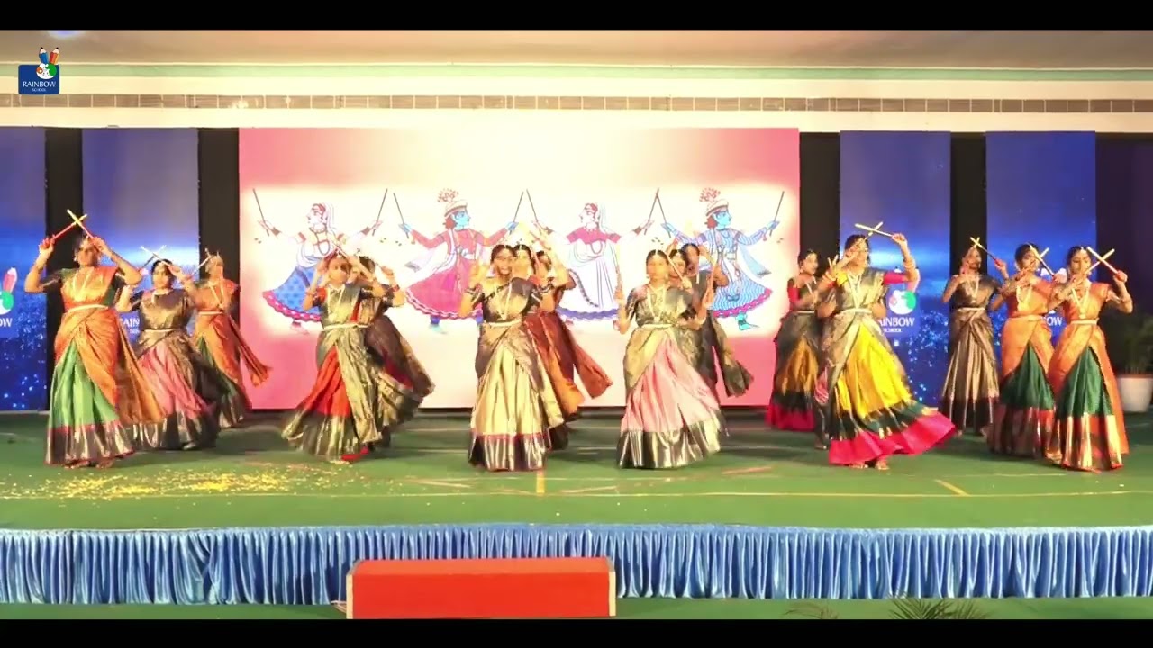 KOLATAM DANCE  ||  RAINBOW EXPRESSIONS 2022  ||  RAINBOW CBSE SCHOOL - NELLORE