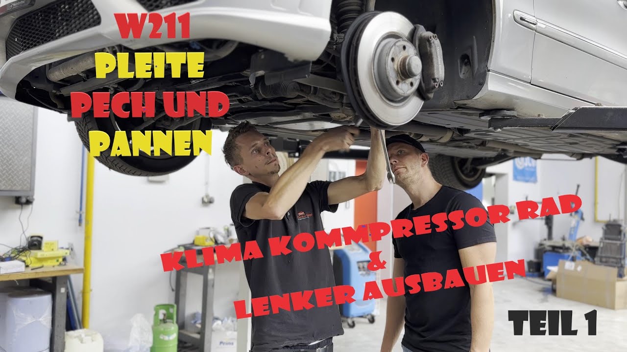 W211 Pleite Pech und Pannen Teil1 (Klimakopressor Rad und Lenker ausbauen )