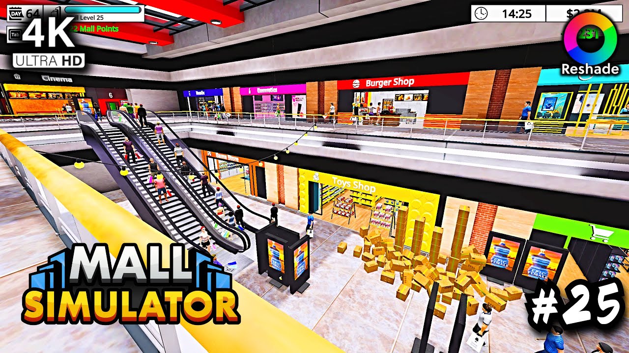 Max Expand Some Stores in Restroom Mall Simulator 2025 PC Reshade #25 All Stores Unlocked!