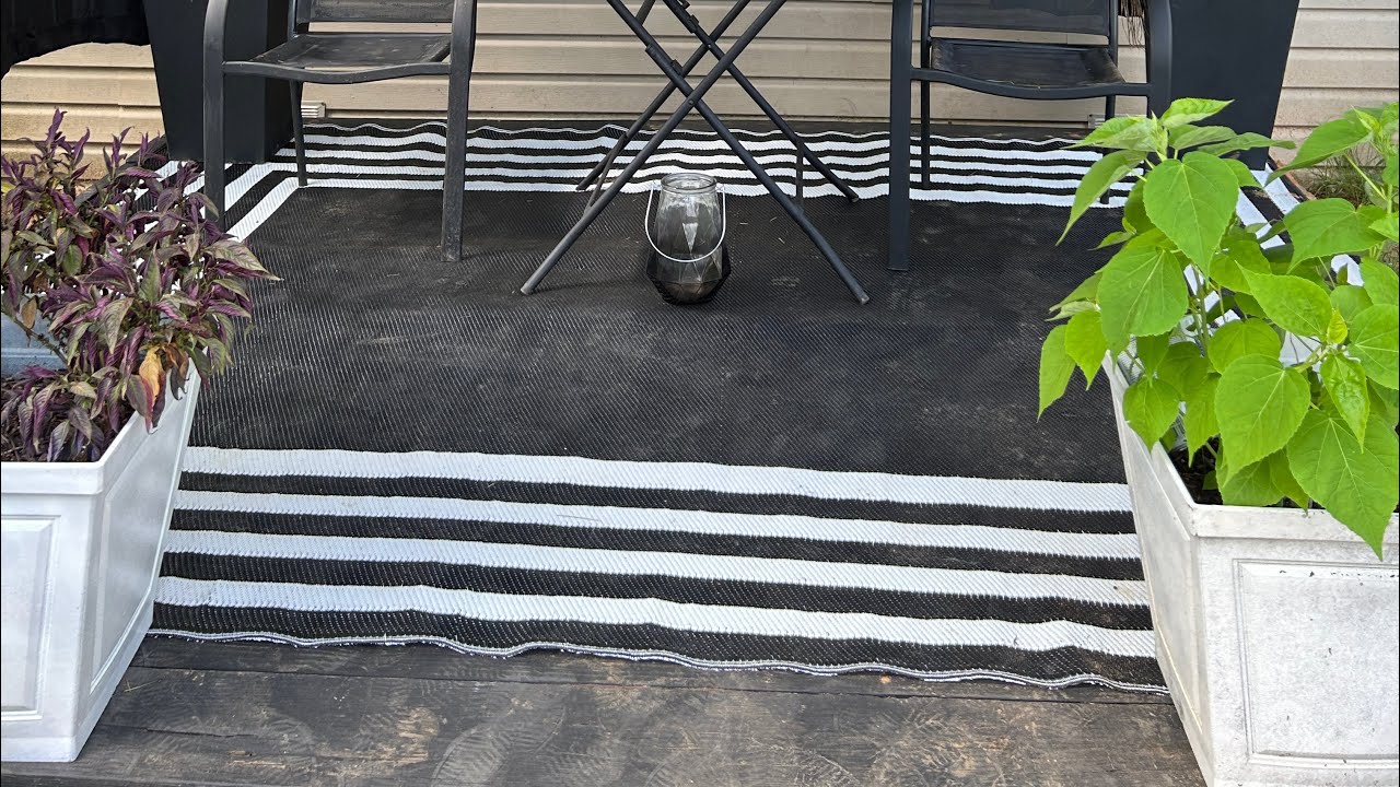 Patio painting- black and white