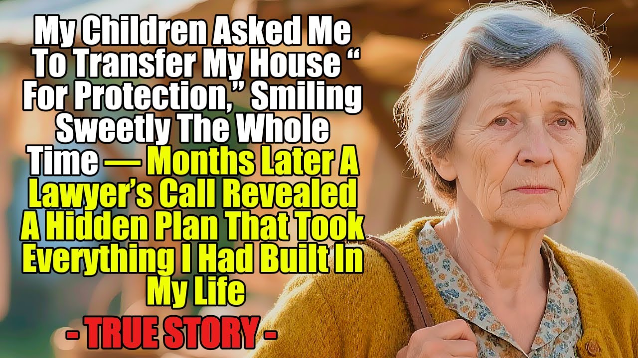 True Story From This Grandma👵💔My Children Asked Me To Transfer My House “For Protection,” Smiling...