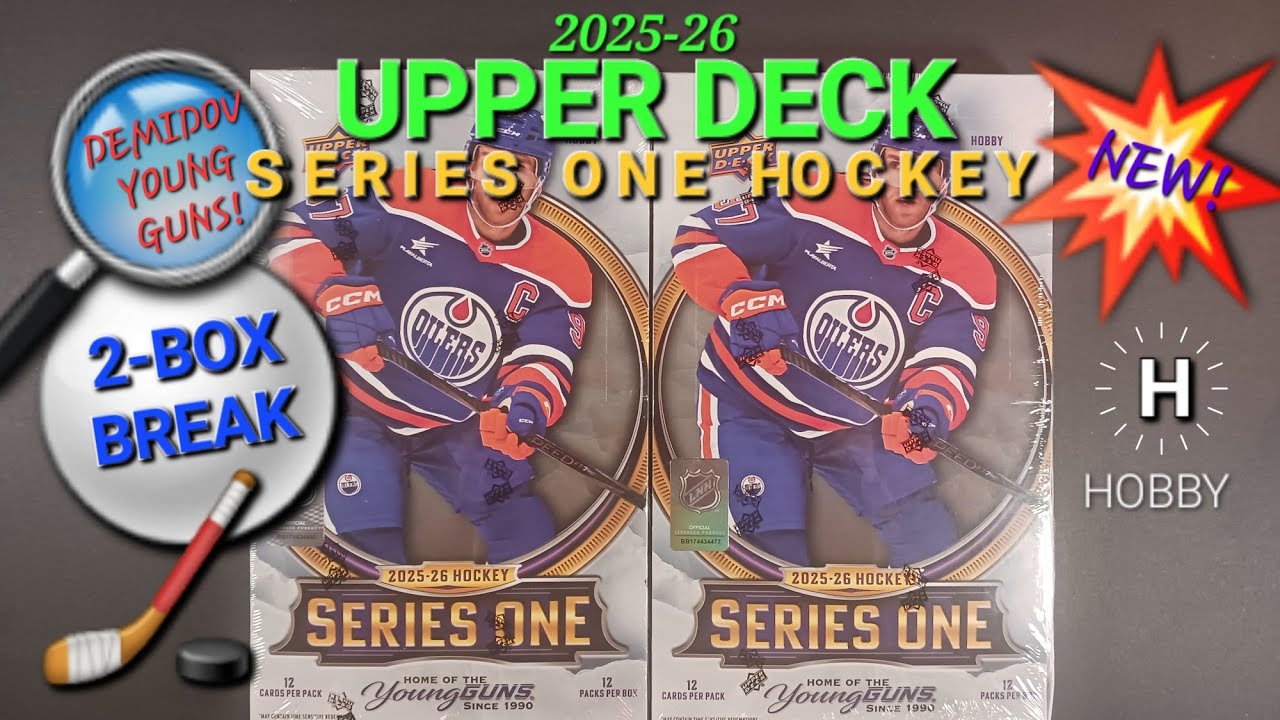 WHAT A START! 🆕 2025-26 UPPER DECK SERIES ONE HOCKEY HOBBY BOX BREAK (x2) HUNTING DEMIDOV ROOKIES