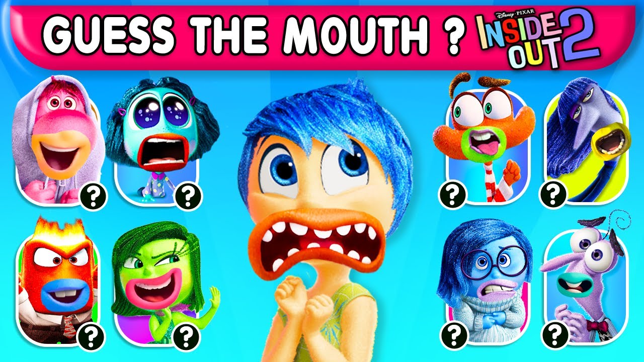 🔥 INSIDE OUT 2 Movie 2024 | Guess the MOUTH of the Cartoon Character by Voice
