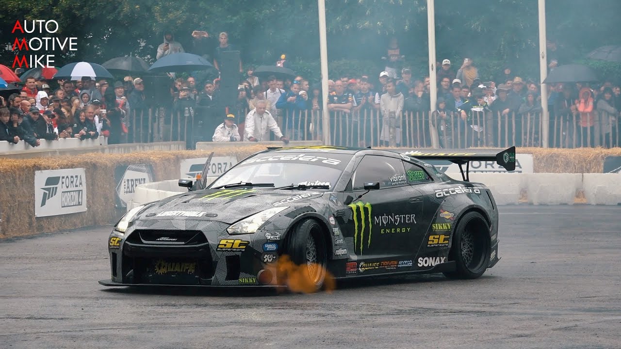 Baggsy's Nissan R35 GT-R Liberty Walk (1200HP) LSX 454 Turbo V8 Engine - Drifts, Flames & SOUNDS!