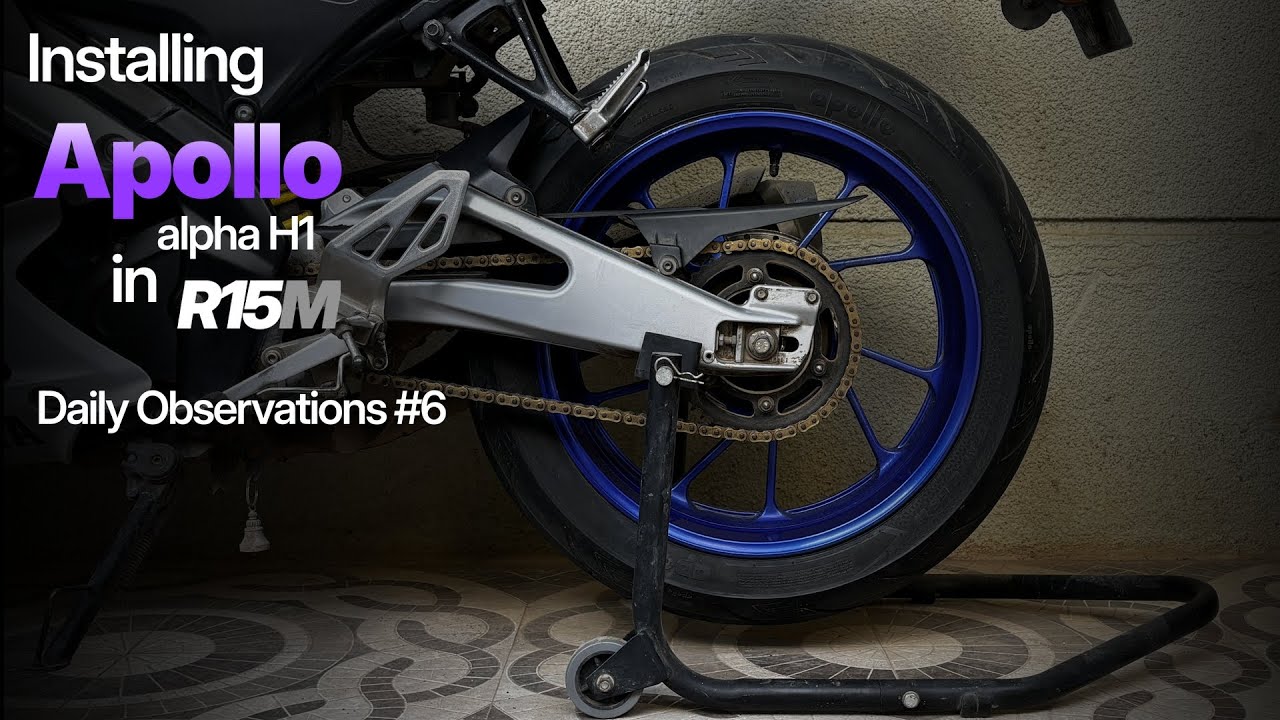 The Best Tyre Upgrade for my  R15M - Apollo Alpha H1 #dailyobservationsindia