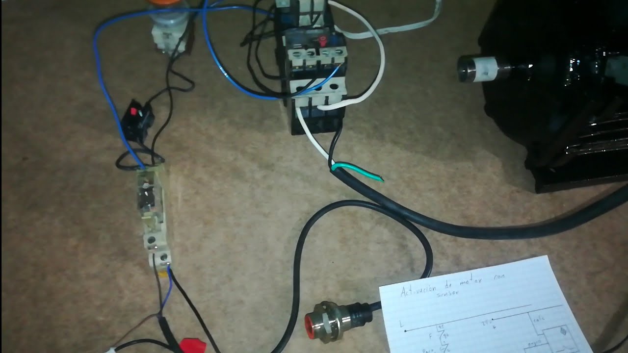circuito para activar un motor con un sensor