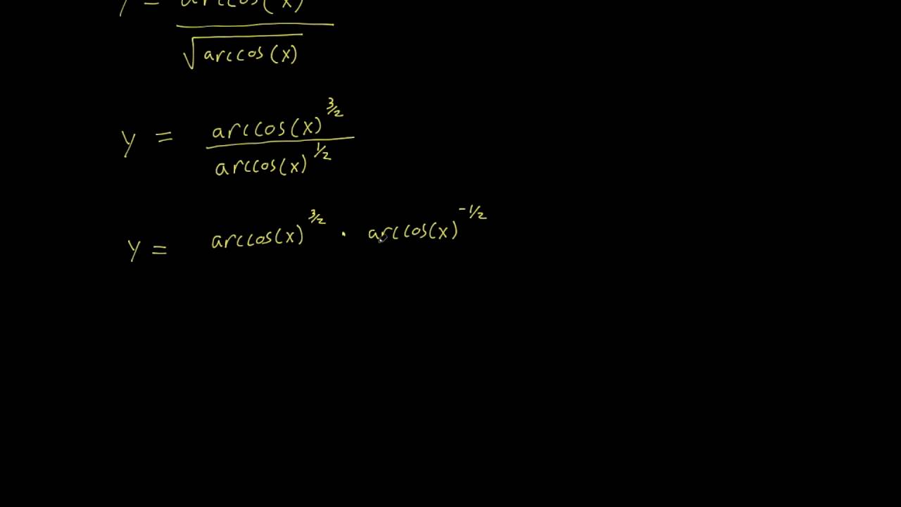Derivative of (arccos(x)^3/2)/sqrt(arccos(x))