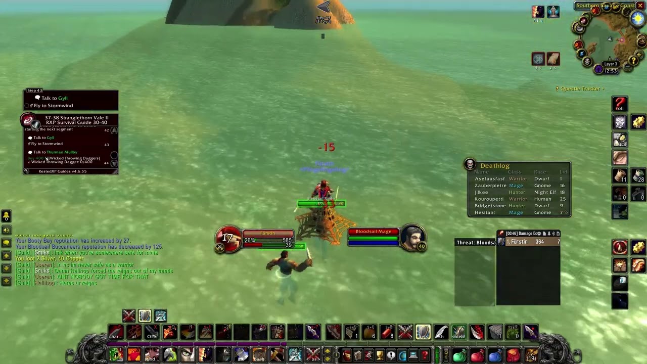 WoW Classic Fresh Hardcore Warrior 41 Death