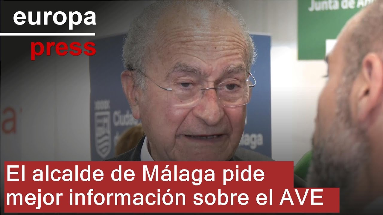 El alcalde de Málaga incide en una política informativa mejor respecto a las obras del AVE