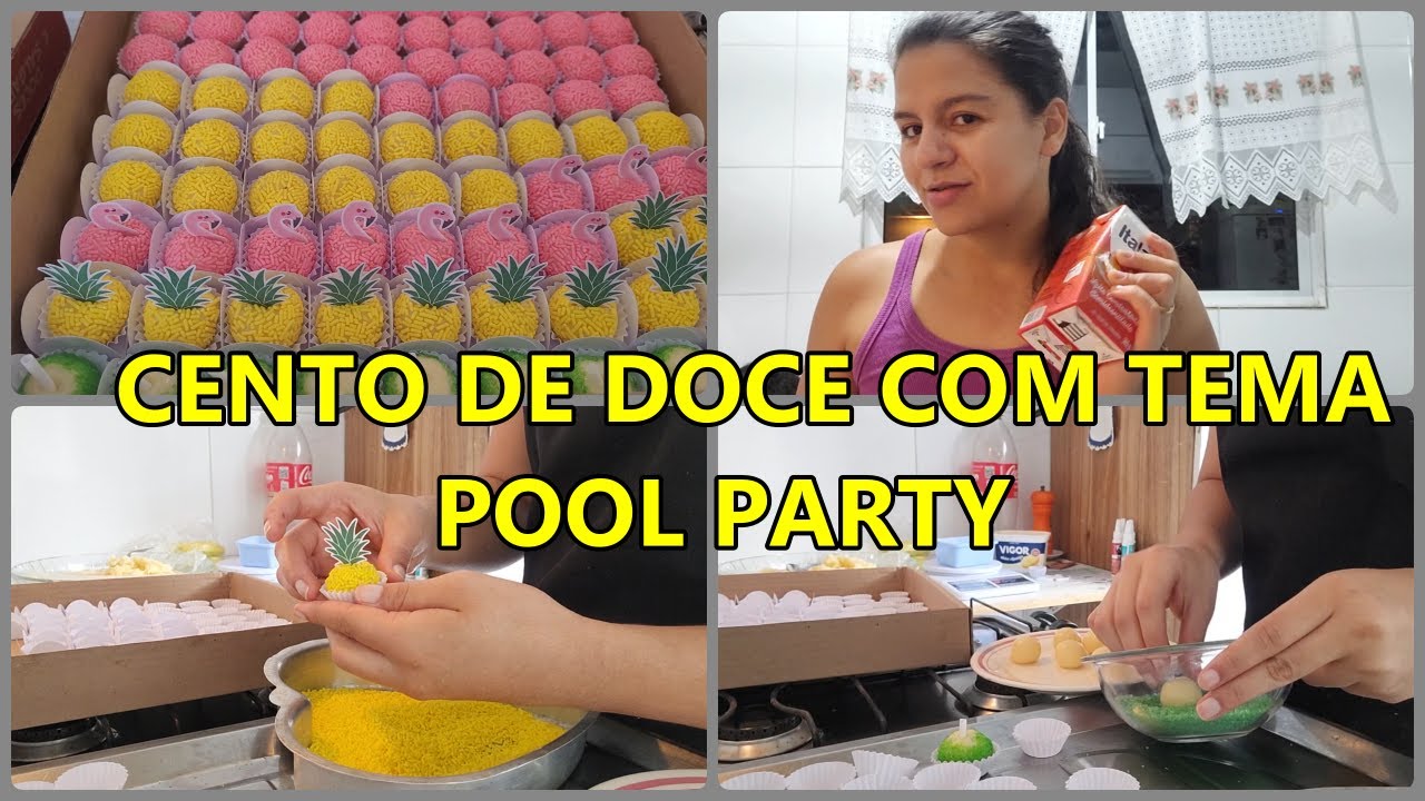 DOCES NO TEMA DE POOL PARTY// CENTO DE DOCINHO