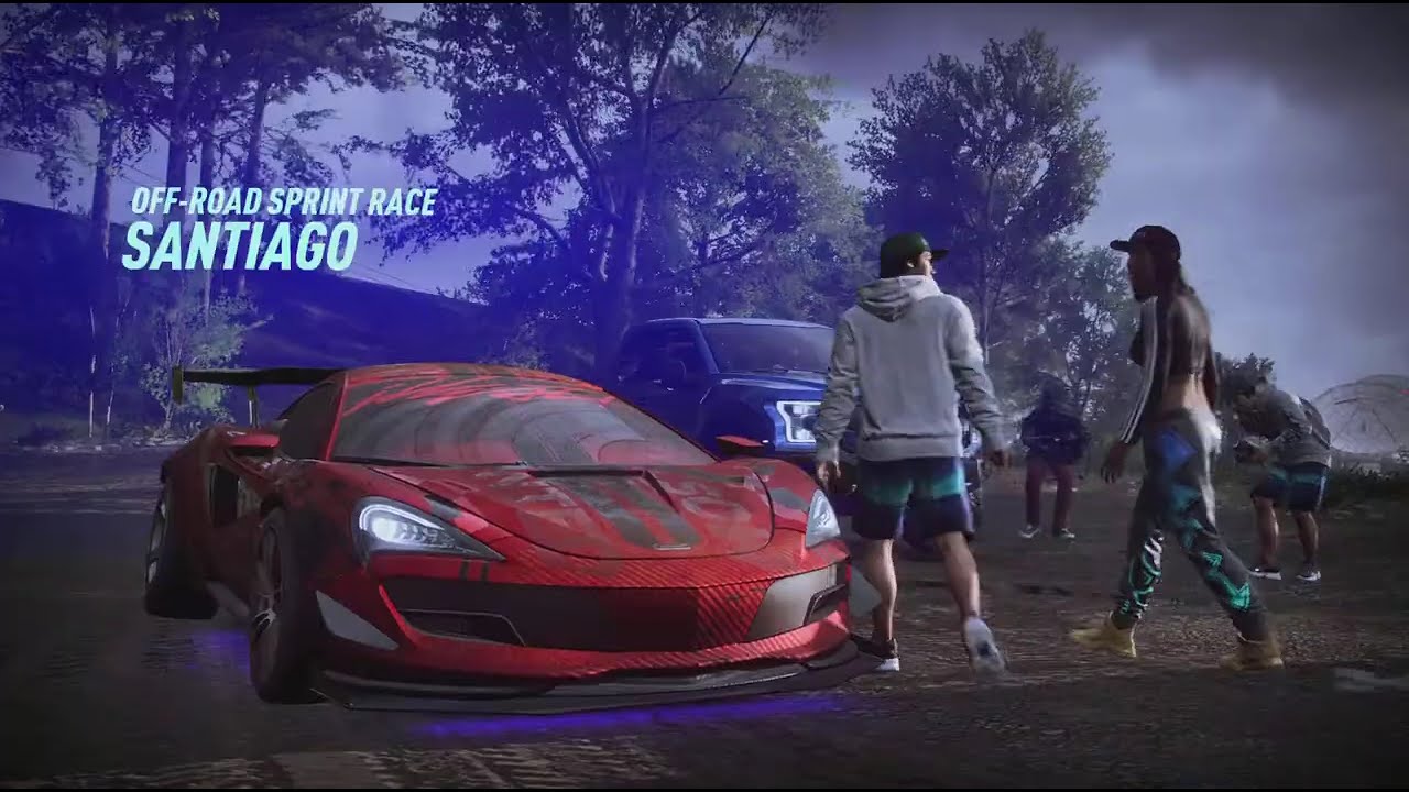 Playing NFS heat doing some offroad races and road races