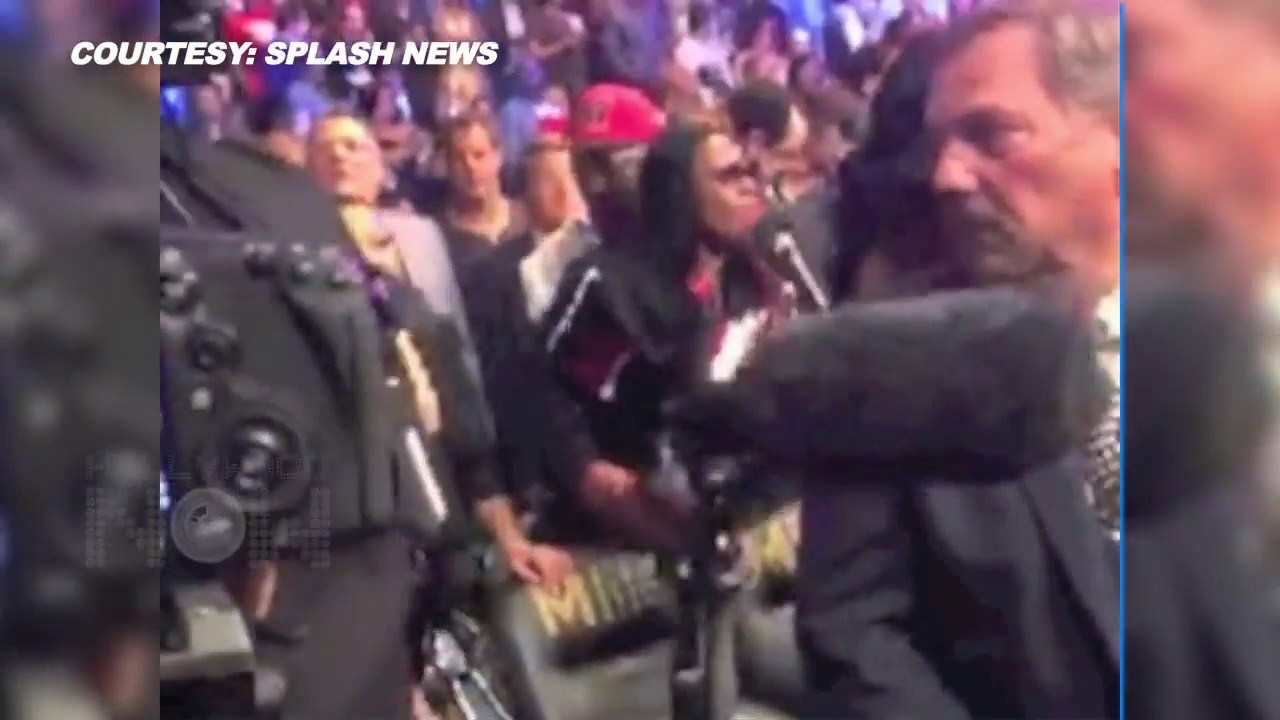 (VIDEO) Justin Bieber THREATENED, Fight With Security At Floyd Mayweather 's Final Fight
