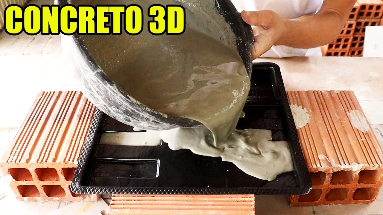 Fiz Placas de Pedras com Concreto 3D em CASA - Fácil e Econômico