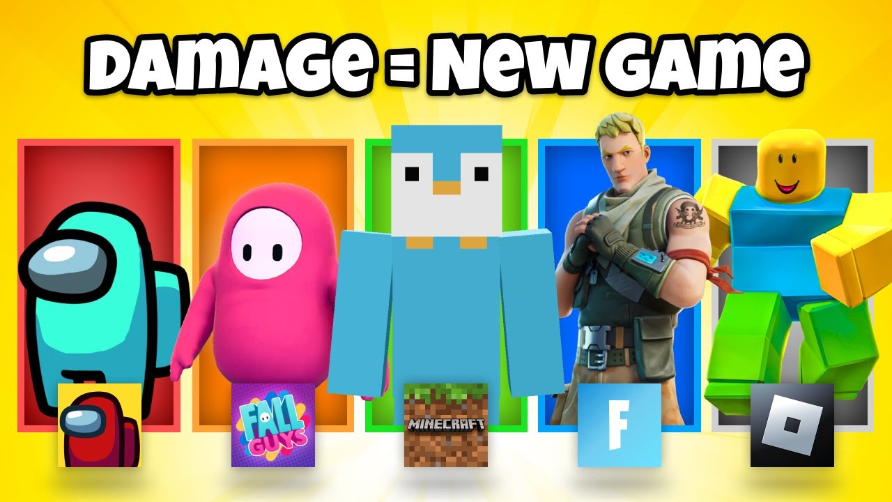 Minecraft, But If I Take Damage I Switch Games
