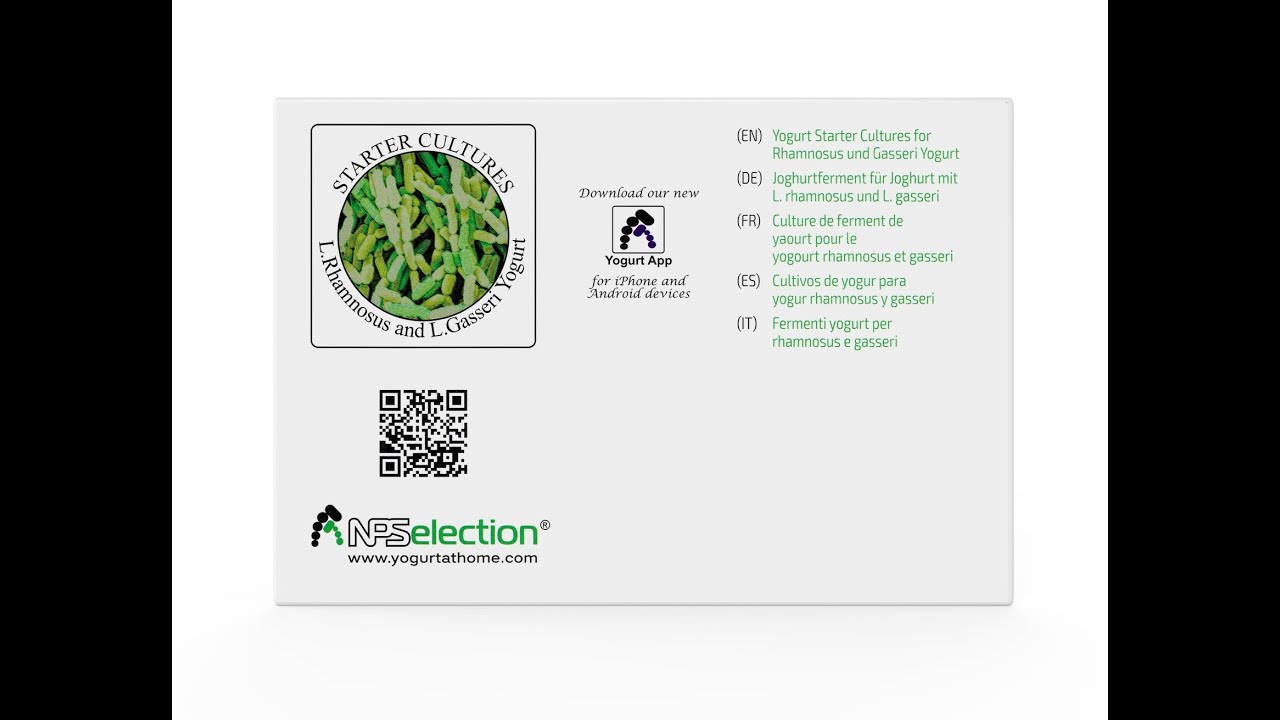 L. RHAMNOSUS AND L.GASSERI YOGURT STARTER CULTURES