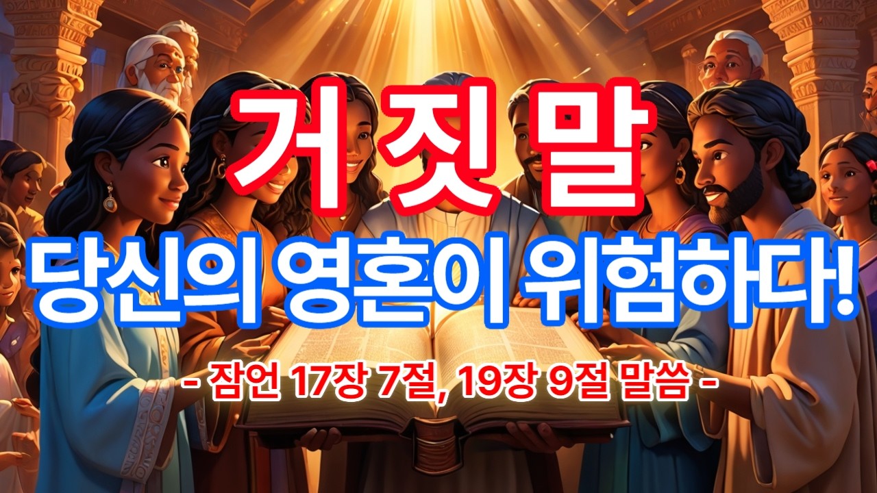 거짓말, 당신의 영혼이 위험하다!    -잠언17장7절, 19장9절 말씀-