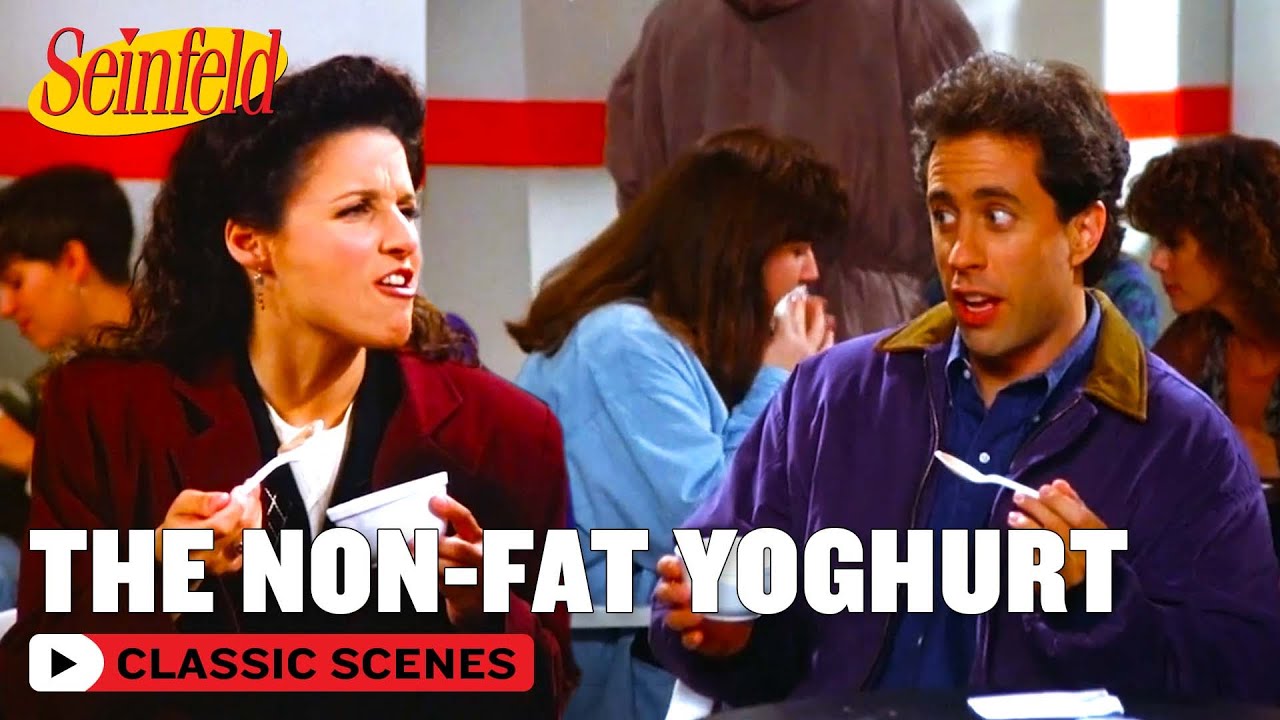 Elaine Gets Kramer's Yoghurt Tested For Fat | The Non-Fat Yoghurt | Seinfeld