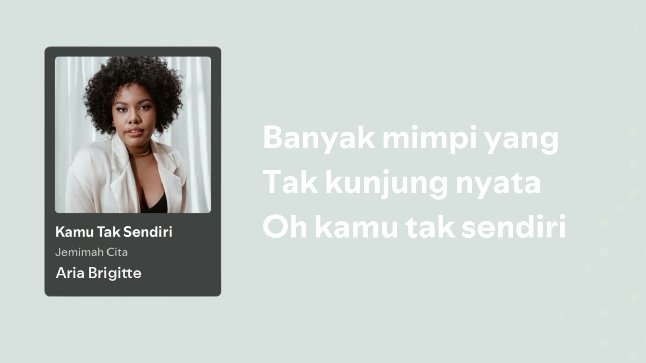 Kamu Tak Sendiri - Jemimah Cita (Lirik Lagu)