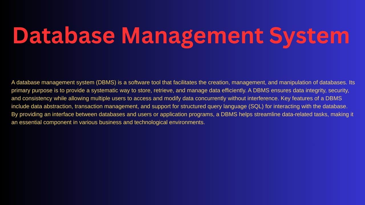 Information Technology Grade 12 Unit 3: Database Management System