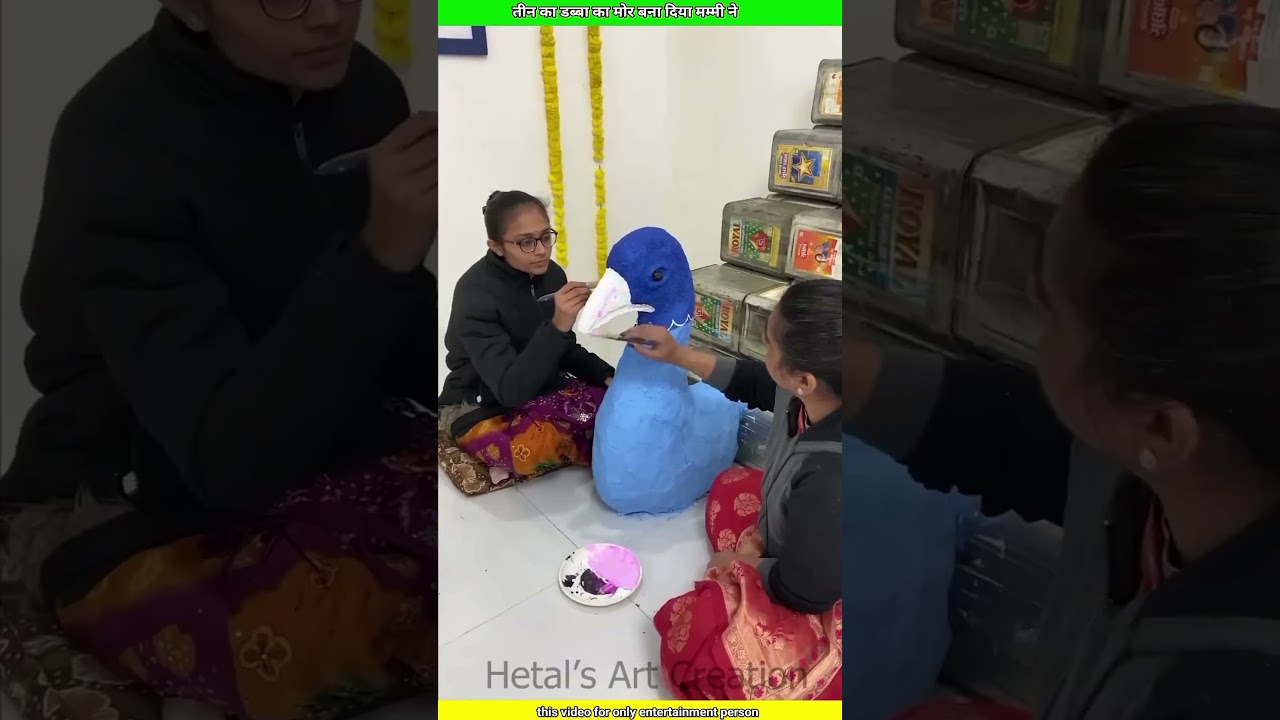 टीन का मोर बना दिया😀🎁_wood toy।। woodworking art skills/ hand crafts/