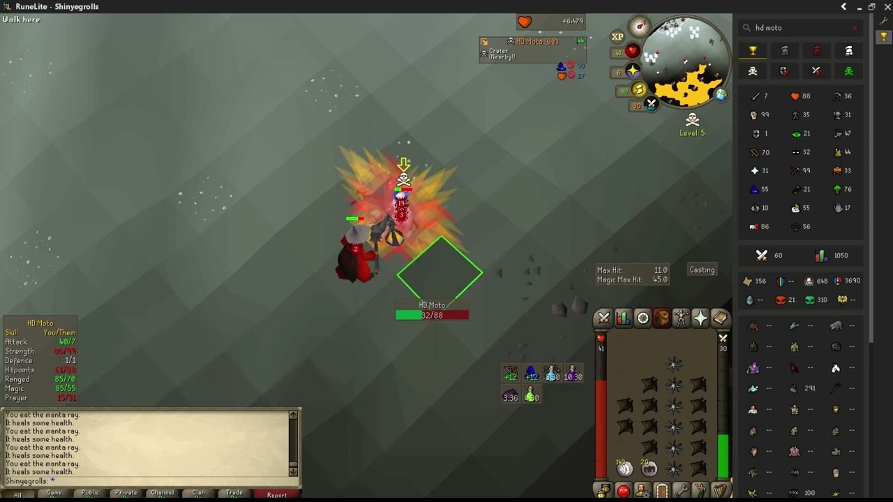 OSRS RuneScape Mage Pure PK BH, Respect for staying man, close PK on that first spec though! xD