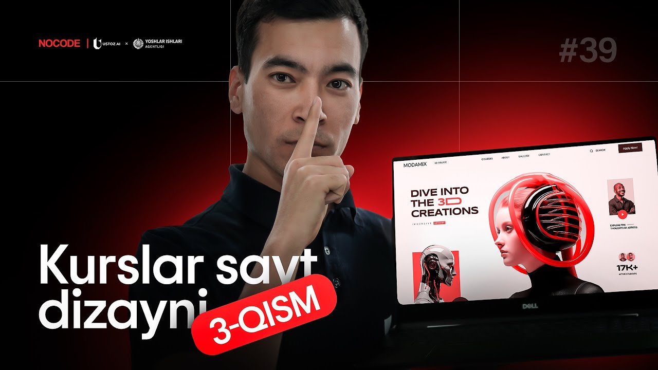 Ta'lim sohasida platforma yaratish | UstozAI | Bepul No-Code kursi, 39-dars