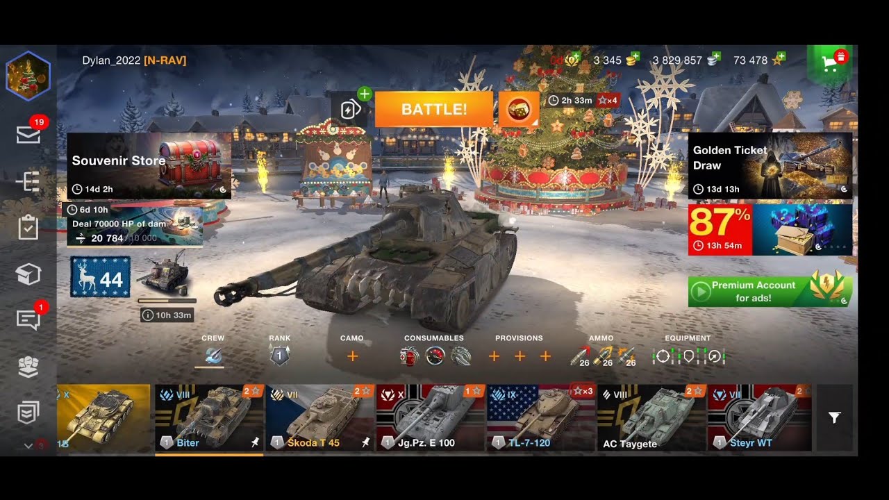 Biter and skoda T 45 action packed games 