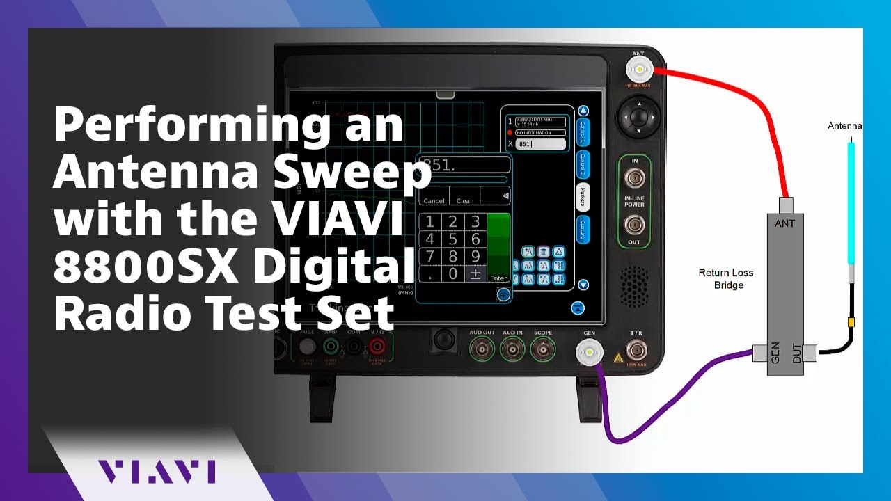 Performing an Antenna Sweep with the VIAVI 8800SX Digital Radio Test Set
